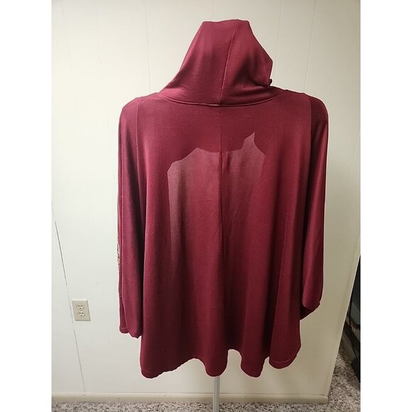 Harry Potter Hogwarts Women's Hooded Sweater Cape Maroon Red‎  Large Adult - Picture 8 of 9